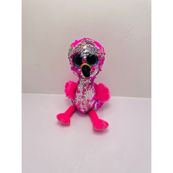 TY Beanie Boos Pinky Flamingo Plush - Picture 1 of 5